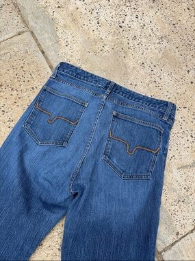 Kimes Ranch Women's Blue Flare Jeans with Contrast Stitching